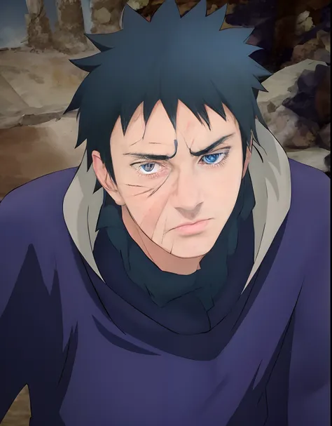 a close up of a person with a black hair and blue eyes, pain from naruto, from naruto, sasuke uchiha, joker as naruto, okata kazuto, joker looks like naruto, hinata hyuga, itachi uchiha, itatchi uchiha, akatsuki akira, ohararyu, inspired by Kamisaka Sekka