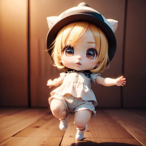 Cute Baby Chibi Anime、(((chibi3d))) (best quality), (masterpiece)、extraterrestrial、to jump