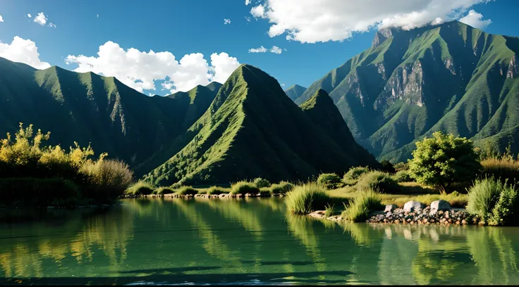 Green water and green mountains