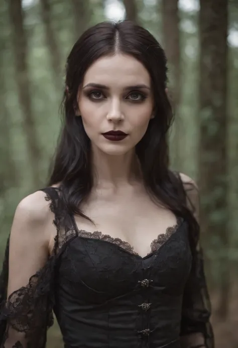 sexy gothic girl,upper body