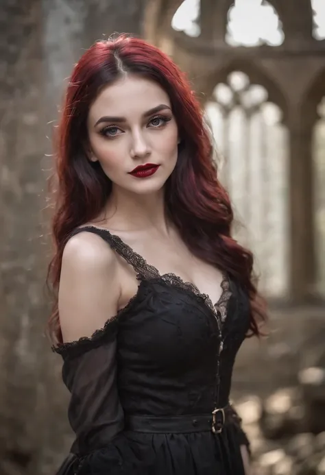 sexy gothic girl, (Canon EOS 5D Mark IV Camera, Famous for capturing vibrant colors and rich textures:1.2),upper body