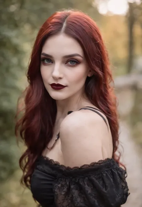 sexy gothic girl, (Canon EOS 5D Mark IV Camera, Famous for capturing vibrant colors and rich textures:1.2),upper body