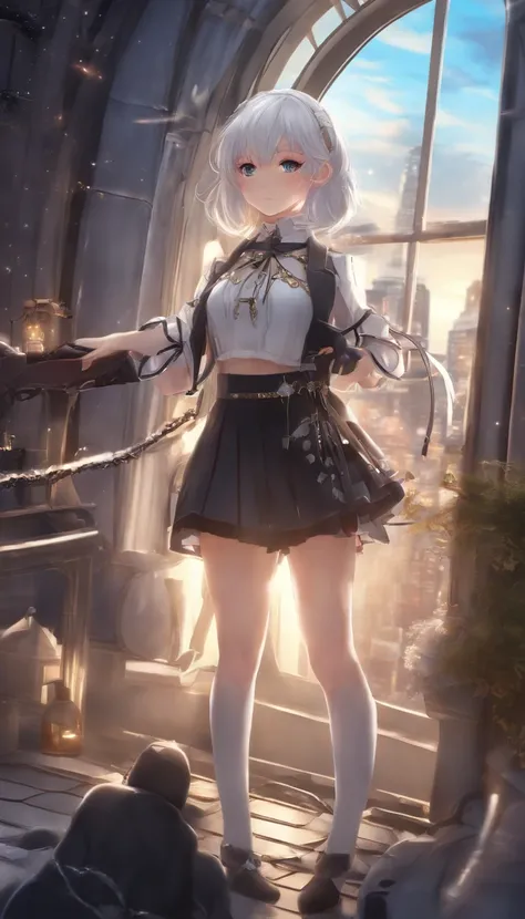 (Extremely detailed CG Unity 16k wallpaper:1.1), (Noise Removal Strength: 1.45), (tmasterpiece:1.37), (Pose all over the body:1.4:), whole-length, Dynamic Angle, Starry sky, Lifelike texture, Side lighting, (style of anime:1.5), (best illuminate, Best shad...