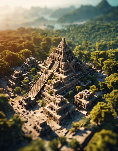 (tilt-shift), Maya city, Forest