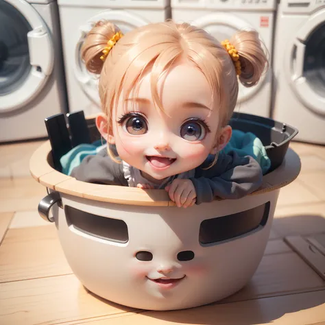 Cute Baby Chibi Anime,(((chibi 3d))) (Best Quality) (Master Price)、in a house、washing machine、Laundry basket、washing、maid、Open your mouth and smile、Anatomically correct answer、Detailed small face、Detailed details
Coming soon