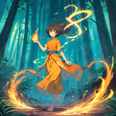 In ancient and overgrown forests, The essence of magic is formed through a person, His hair was as black as a shadow，His eyes were brilliant golden flames. There is a mysterious mark on his neck, Flashing with latent power. In the open space, He stood in a...