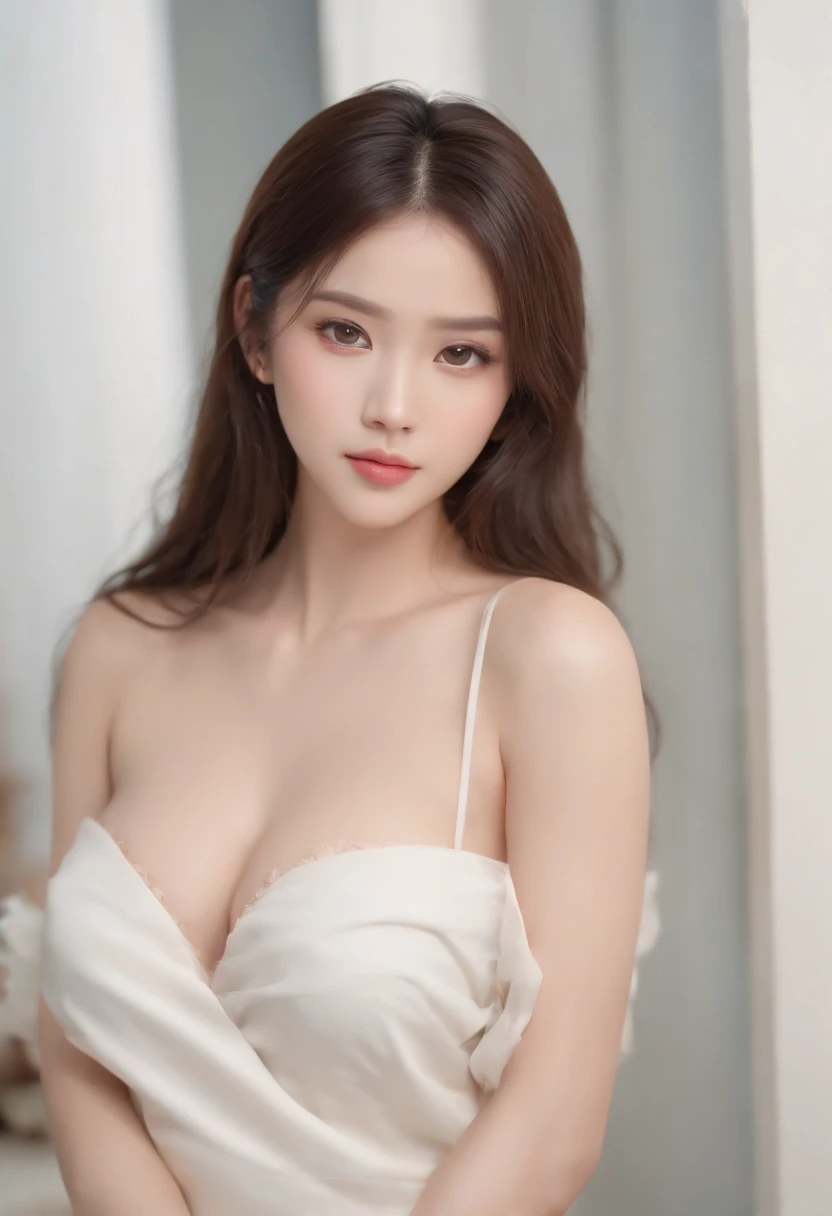 (最好质量,4k,8k,A high resolution,tmasterpiece:1.2),super detailing,(realisticlying,photographrrealistic:1.37)，Loud，(portrait，Flowers,Horrible，anime big breast，sci-fy,art of photography)​​​​​​,Bright color tones，gentlesoftlighting，, Visible from the white shir...