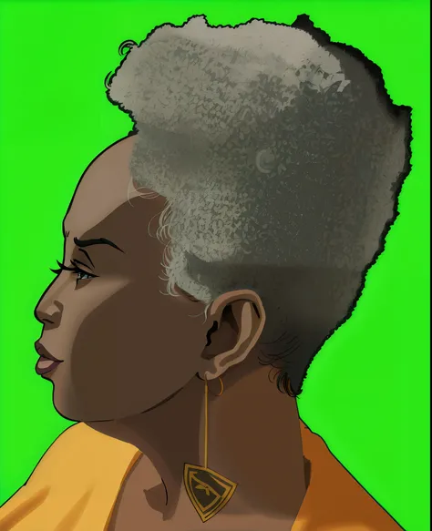 turn this face to cartoon style, black old woman, exactly similar to picture