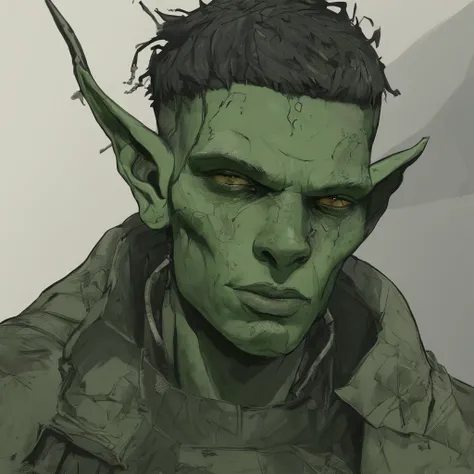 Male Goblins，Green body，Green skin