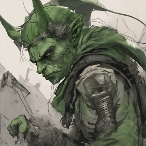 Male Goblins，Green body，Green skin