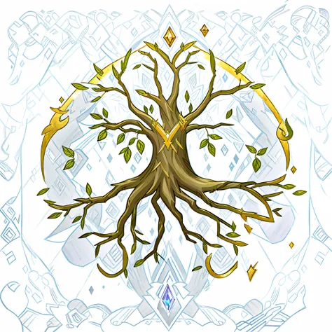 a tree with a large root and many leaves, tree of life seed of doubt, rooted lineage, tree of life, world tree, roots, living tree, yggdrasil, the tree of life, collective civilization tree, the world tree, central tree, root system, oak tree ent, sproutin...