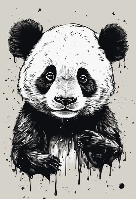 Can withstand drip panda hand painting