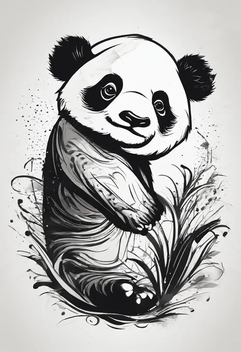 Can withstand drip panda hand painting