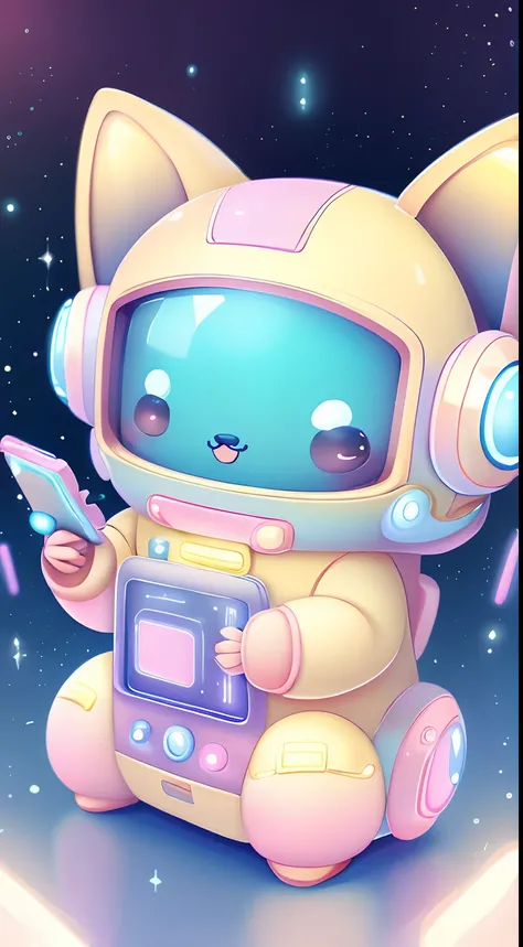 masterpiece, realistic,kawaiitech,pastel color, kawaii, cute colors ,scifi, smartphone, best quality, high quality