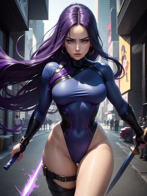 (New York: 1.5), (time square 1.4), Psylocke, also known as Elizabeth, is known for her distinctive appearance and her psychic and telepathic abilities, which are often associated with a psychic blade or psychic katana.
Physical appearance:
Psylocke is a w...