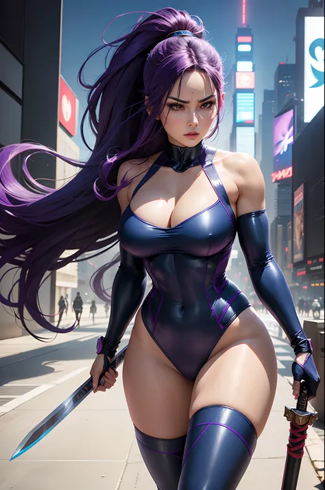 (New York: 1.5), (time square 1.4), Psylocke, also known as Elizabeth, is known for her distinctive appearance and her psychic and telepathic abilities, which are often associated with a psychic blade or psychic katana.
Physical appearance:
Psylocke is a w...