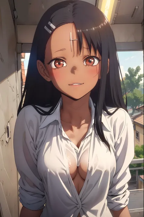 nagatoro, (melhor qualidade), (obra-prima:1.2), ultra-detalhado, SEXY, 1girl, fofo, lindos olhos detalhados, lindo nariz detalhado, corpo inteiro, cabelo molhado, seios grandes ,((((peito do seio)))),(calcinha muito cavada),DE COSTAS,(abertura duas pernas)...