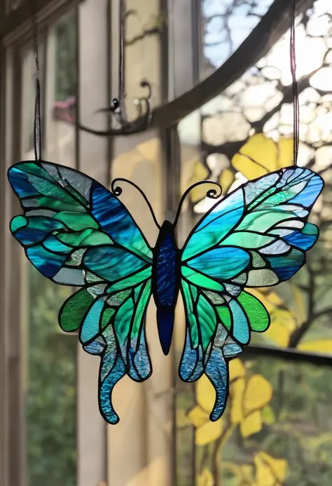 butterfly wings，cleanness，Material de vidro，Blue-green，trinkets