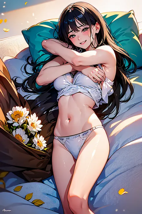 ​masterpiece、top-quality、Silence Suzuka(Uma Musume)、Brown hair、shorth hair、small tits、((((Perfect limbs))))、Only one girl、undergarment、all-fours、Horse Girl、brown haired、thighs thighs thighs thighs、Underbust、(top-quality、8K、​masterpiece、NSFW))、perfectly cut...