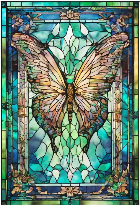 Butterfly wings，Light，glass，Blue-green