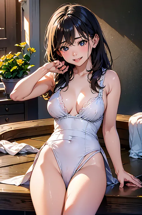 ​masterpiece、top-quality、Silence Suzuka(Uma Musume)、Brown hair、shorth hair、small tits、((((Perfect limbs))))、Only one girl、undergarment、all-fours、Horse Girl、brown haired、thighs thighs thighs thighs、Underbust、(top-quality、8K、​masterpiece、NSFW))、perfectly cut...