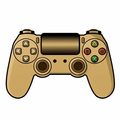 a closeup of a video game controller with buttons, item de Videogame, controle de Videogame, game icon stylized, controlador, joga Videogame, Deck do controlador, video game icon, arte digital de Videogame, em um fundo preto de cor plana, dark video game i...