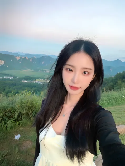 Arafeld woman taking a selfie with camera in the field, 8k selfie photograph, xintong chen, Li Zixin, wenfei ye, Xianxia, xision wu, Chinese girl, Yun Ling, Lin Qifeng, zmonzheng, zeng fanzh, ruan jia beautiful!, Chinese woman, chengyou liu