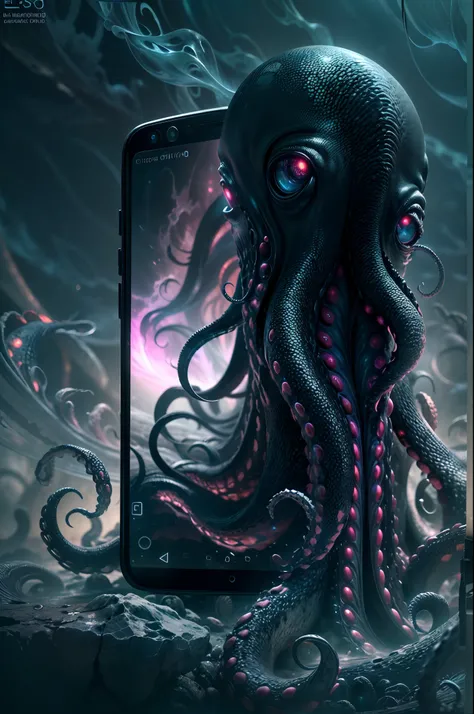 (best quality,4k,8k,highres,masterpiece:1.2),ultra-detailed,(realistic,photorealistic,photo-realistic:1.37),sinister
eldritch gods smartphone, outer gods smartphone, dark abyssal smartphone with tentacles, cosmic Cthulhu phone
vivid colors, eerie lighting