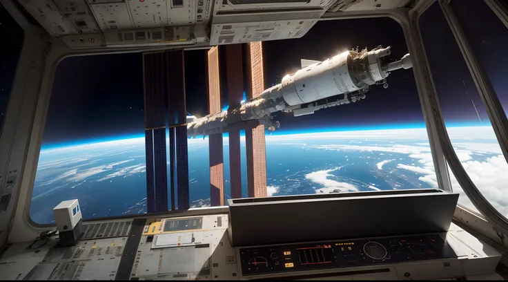 International Space Station telemetry screens, as realistic as possible