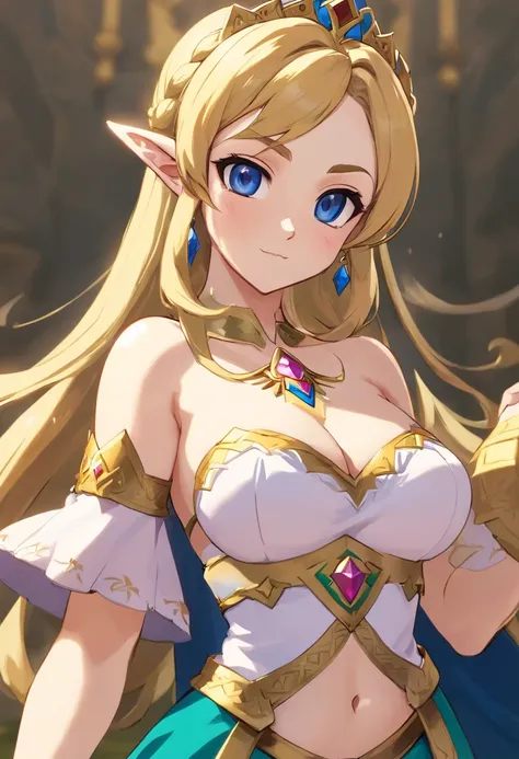 Princess Zelda, Blonde hair, Blue eyes,oppai, the breasts are large, Big breasts!, thicc, (sfv) safe to work, Big breasts!!, With large breasts, ahegao, New Xiangcheng, breasts covered and sfw, eechi, with her mouth open, Big breasts,hyper HD