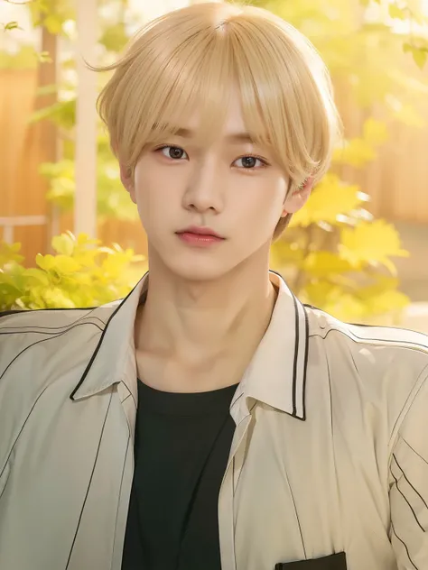 1boy, baek dohwa , blonde hair, realistic, ultra detail