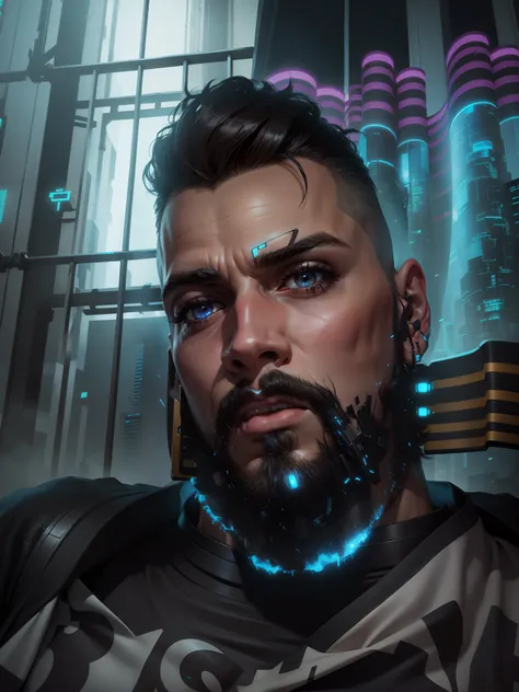 Change background cyberpunk handsome boy realistic face 8k ultra realistic