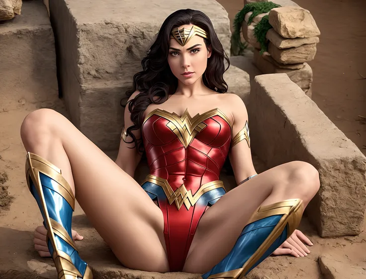 wonder woman sitting with legs open --auto --s2