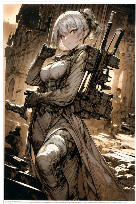 (hard disk, sharp, fractals),(8K resolution), actionpose、ww1ger、(comic book style),(Lola:Bad image:1.0),(Lola:add more details:1.2 ),、Detailed and complex、intricate-detail、high intricate detailed、absurd amount of details、((looking at the viewers))、 A detai...