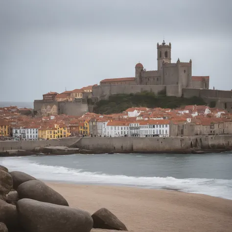 Mar medieval com porto