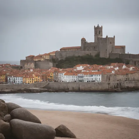 Mar medieval com porto