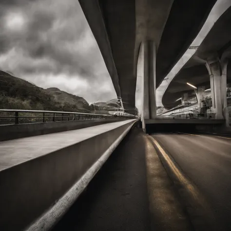 Use architectural elements such as bridges, Wolkenkratzer und Tunnel, um Augen zu formen, die die Vielfalt der Stadtstruktur betonen.