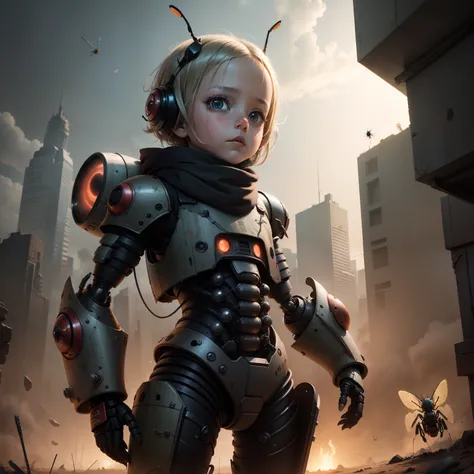 Post-apocalyptic insect robot child