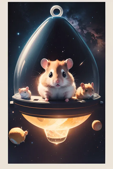 Hamster alien in space