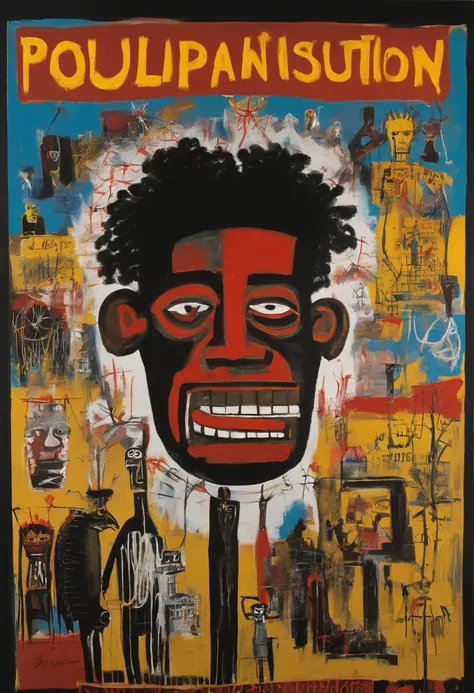 everything bent on slaughter and destruction, (population by Jean-Michel Basquiat)