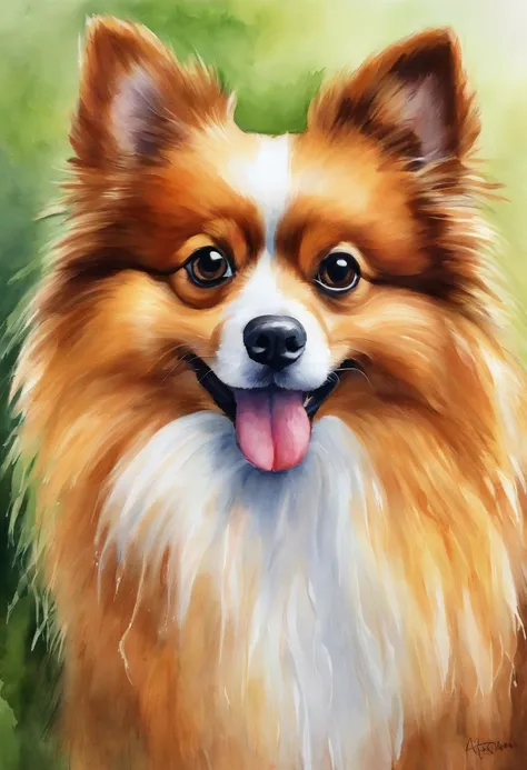 1spitz alemao anao, lulu da pomerania  filhote ultra realista estilo pixar disney 3d qualidade 8k