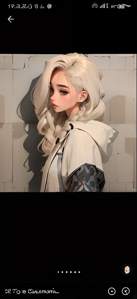 um close up de uma pessoa com cabelos longos e um capuz, menina anime loira com cabelo longo, menina perfeita de cabelos brancos, menina com cabelo branco, Arte no estilo de Guweiz, de meninas da linha de frente, Menina anime com cabelo longo, cabelos bran...