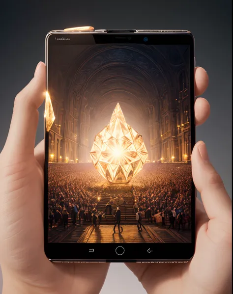 (best quality,4k,8k,highres,masterpiece:1.2),detailed intricate phone,surreal,ultra-detailed,realistic,professional,sharp focus,physically-based rendering,vivid colors,surrealism,concept art,retro,glowing lights,crystal clear display