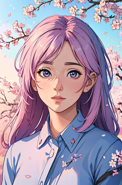 charming captivating anime character,enchanting background,presence of cherry blossom trees,detailed character design,expressive eyes flowing,"(best quality,4k,8k,highres,masterpiece:1.2),ultra-detailed,(realistic,photorealistic,photo-realistic:1.37)",soft...