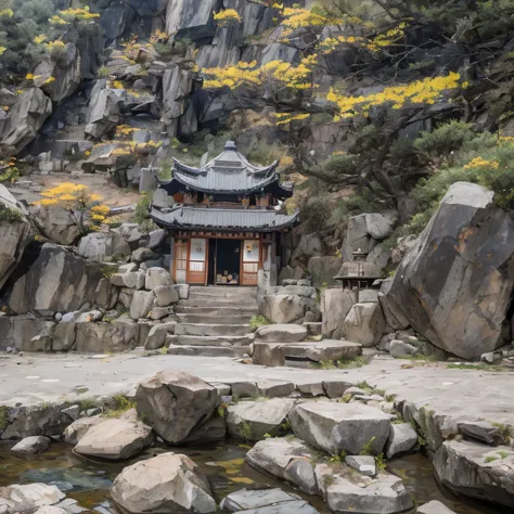 snowy peak(mont)Treasure Trove(kiosk)Close to Lam Tin(Village)，
Deadwood(Hut)Three blankets(big hall)A hole in the sky(Boulders)。
Half Ridge(kiosk)City of Flowers(kiosk)Wordless stones(stone monument)，
Wan Song(Close)snowy peak(pathway)There is dragon slee...