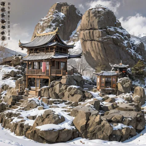 snowy peak(mont)Treasure House(kiosk)Near Lantian(village)，
Deadwood(hut)Three blankets(hali)One hole in the sky(boulders)。
Half Ridge(kiosk)Huacheng(kiosk)Wordless stone(stele)，
Wan Song(close)Snow Peak(pathway)There is dragon sleep(fang)。
Manjusri(tw)Anc...