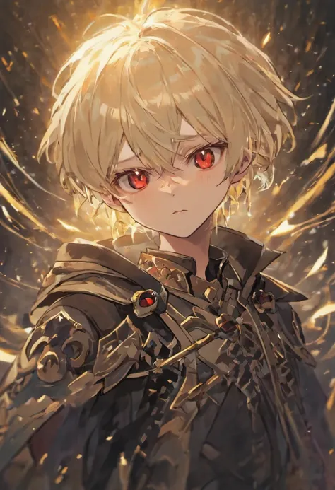 Thick acrylic illustrations on pixiv, lllustration,a handsome boy,white hair,red eyes,grim expression,one glass wearing a gold mask,gorgeous clothes,hand armor,dark background,high quality color matching,super rich details, 8K, best quality --ar 3:4