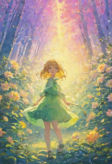 "and Izumi yarn fog"High quality CG drawings,Meticulous depiction,Extremely beautiful bloom, It emphasizes the softness and agility of the spring mist,A fairyland-like sight, Elegant scenery,Japanese illustration style,light breeze,Flowers fall,Clear creek...