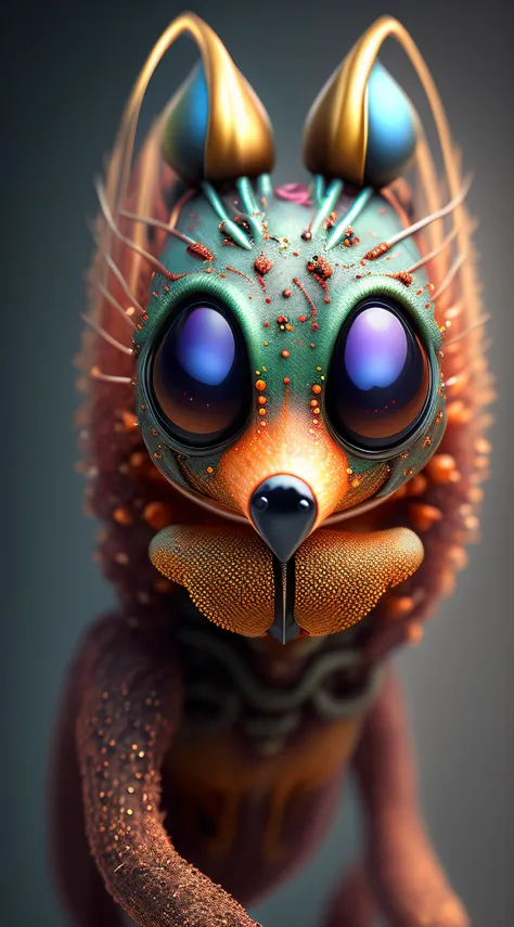 Cute creature from Space. terraforming. Alien Flora, Miki Asai Macro photography, close-up, hyper detailed, trending on artstation, sharp focus, studio photo, intricate details, highly detailed, by greg rutkowskidetailed face, detailed skin