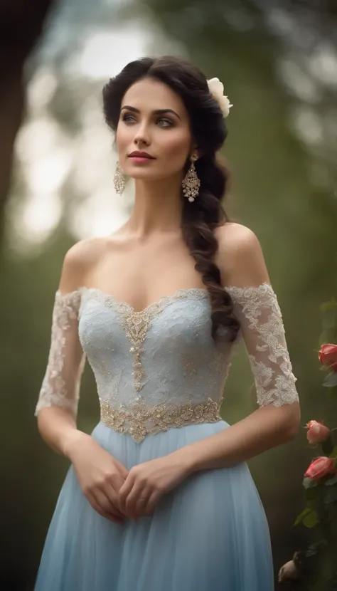 (best quality,ultra-detailed),beautiful black hair,beautiful blue eyes,long white dress,princess,royal,graceful,lovely,regal,palace,enchanted,wonderland,ethereal,serene,sparkling tiara,majestic,gentle,delicate princess,queen in waiting,elegance,enchanted f...